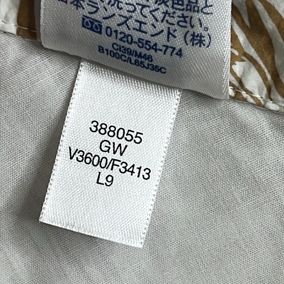 Lands' End Floral Brown and Cream A-line Skirt Knee-Length Casual size 16W - Picture 7 of 11